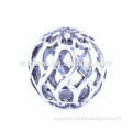 Hottest round shape with flower antique tibetan silver buddhist mala beads
